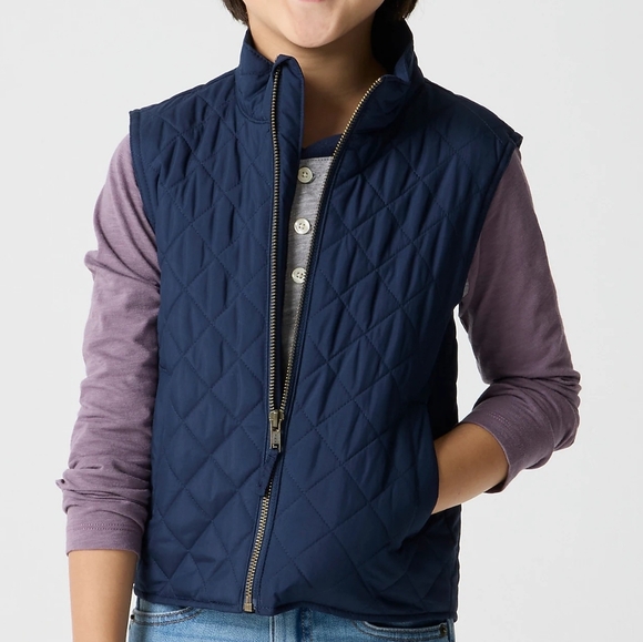 Crewcuts Other - Crewcuts Boys Quilted Zip Front Vest, Xs/ 4-5, Blue